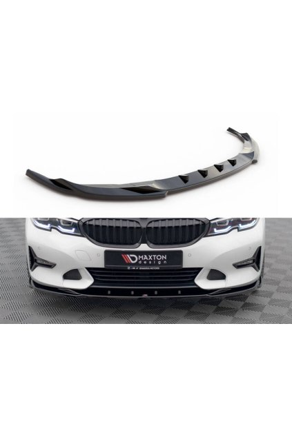 Maxton Design spoiler pod přední nárazník ver.2 pro BMW řada 3 G20, G21, černý lesklý plast ABS, pouze pro Sport Line