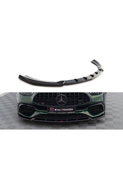 Maxton Design spoiler pod přední nárazník ver.2 pro Mercedes třída E W213 Facelift/63AMG, černý lesklý plast ABS
