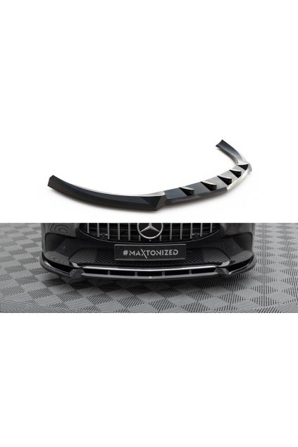 Maxton Design spoiler pod přední nárazník ver.2 pro Mercedes CLA C118 Standard, černý lesklý plast ABS, Coupe/Shooting Brake