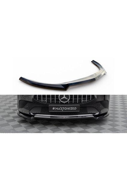 Maxton Design spoiler pod přední nárazník pro Mercedes CLA C118 Standard, černý lesklý plast ABS, Coupe/Shooting Brake