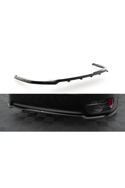 Maxton Design středový spoiler pod zadní nárazník s žebrováním pro Honda Civic Mk10, černý lesklý plast ABS