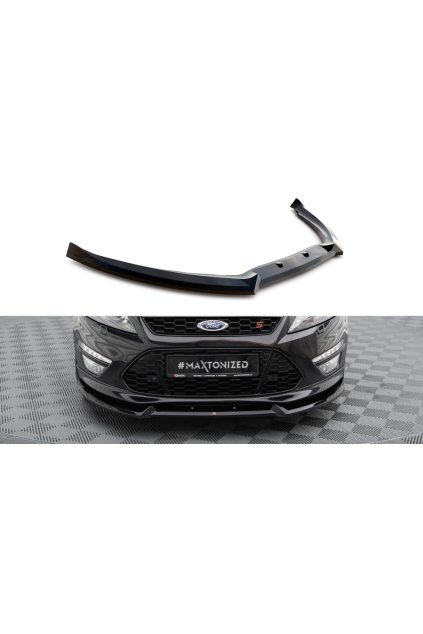 Maxton Design spoiler pod přední nárazník ver.2 pro Ford Mondeo ST-Line Mk4 Facelift, černý lesklý plast ABS, Combi