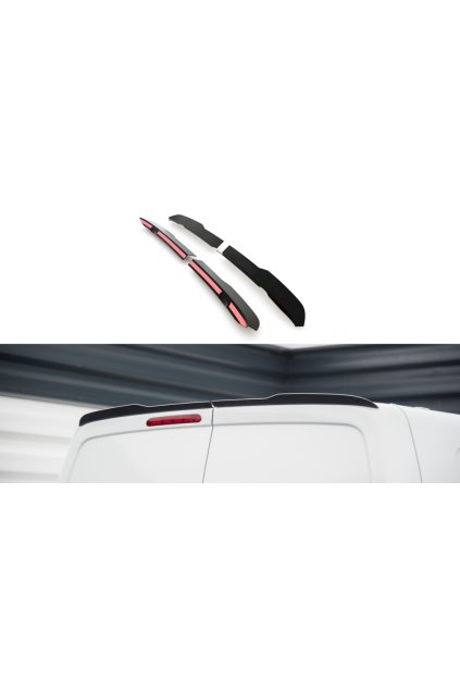 Maxton Design prodloužení spoileru pro Citroen Jumpy Mk3, černý lesklý plast ABS