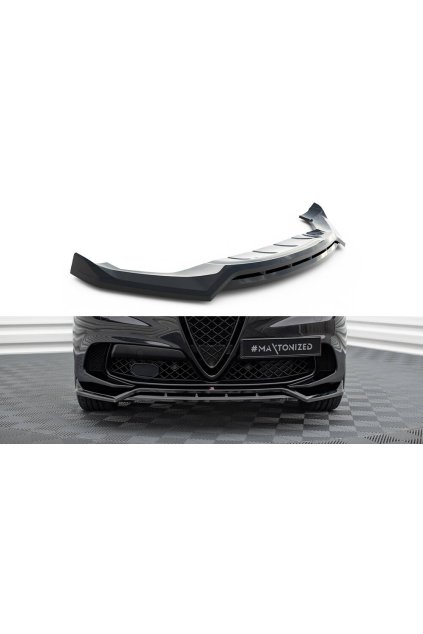 Maxton Design spoiler pod přední nárazník pro Alfa Romeo Stelvio, černý lesklý plast ABS, Quadrifoglio