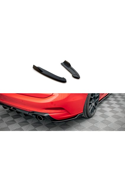 Maxton Design boční difuzory pod zadní nárazník v.8 pro Ford Focus ST Mk4, černý lesklý plast ABS, Estate