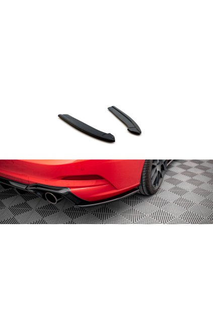 Maxton Design boční difuzory pod zadní nárazník v.7 pro Ford Focus ST Mk4, černý lesklý plast ABS, Estate