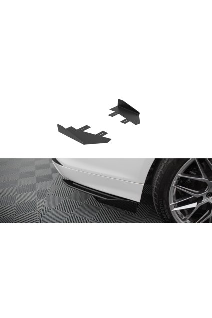 Maxton Design křidélka bočních difuzorů zad. nárazníku pro Ford Mondeo Mk5 Facelift, černý lesklý plast ABS, Sport