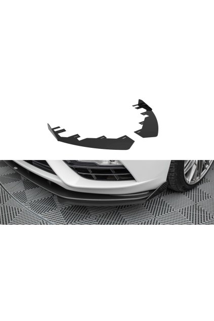 Maxton Design rohové spoilery pod přední nárazník pro Ford Mondeo Mk5 Facelift, černý lesklý plast ABS, Sport
