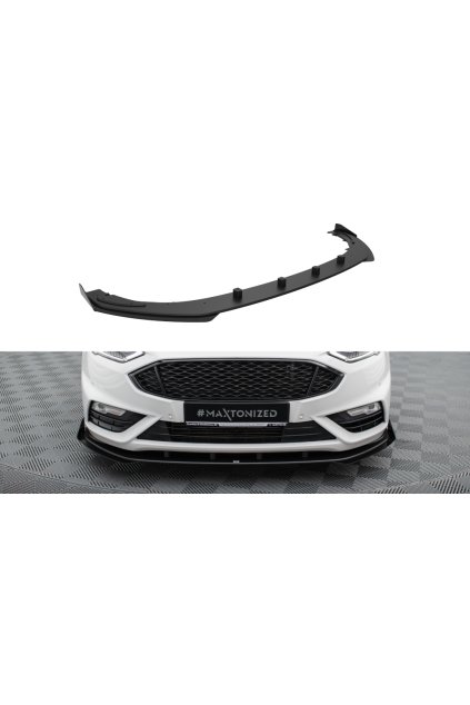 Maxton Design "Street Pro" spoiler pod přední nárazník s křidélky pro Ford Mondeo Mk5 Facelift, plast ABS bez povrchové úpravy, s červenou linkou, Sport