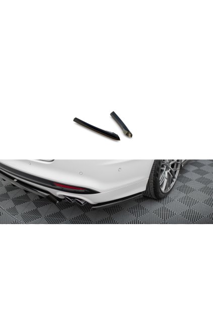 Maxton Design boční difuzory pod zadní nárazník pro Ford Mondeo Mk5 Facelift, černý lesklý plast ABS, Sport