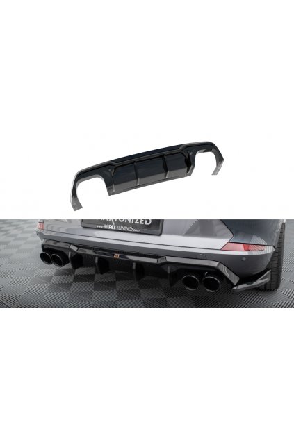 Maxton Design vložka zadního nárazníku ver.3 pro Cupra Formentor VZ Mk1, Mk1 Facelift, černý lesklý plast ABS, pouze pro 245 a 310 HP