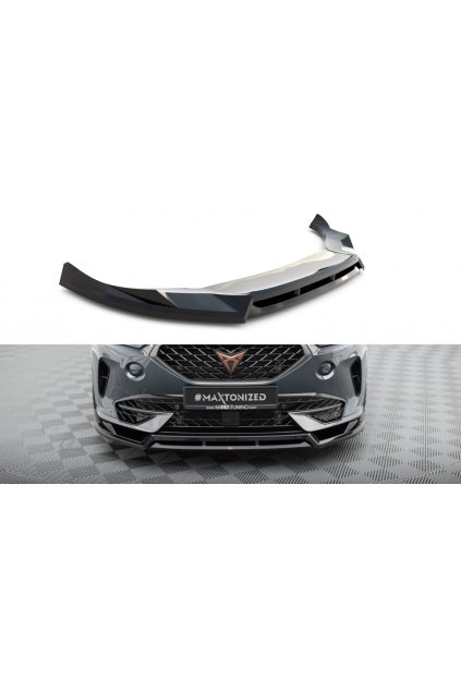 Maxton Design spoiler pod přední nárazník ver.4 pro Cupra Formentor Mk1, černý lesklý plast ABS