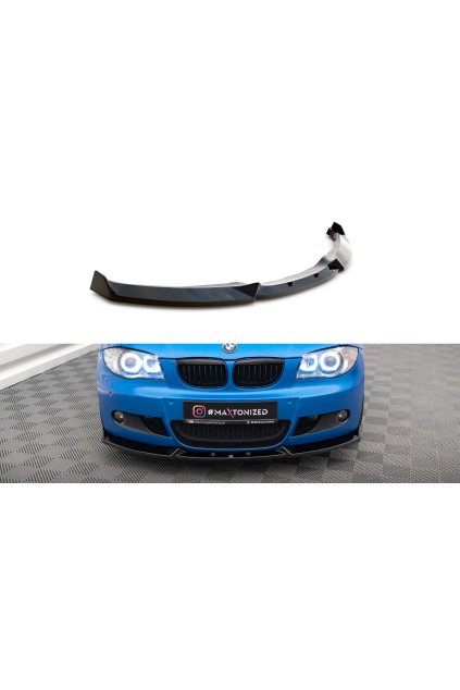 Maxton Design spoiler pod přední nárazník ver.2 pro BMW řada 1 E87 Facelift, černý lesklý plast ABS, M-Pack