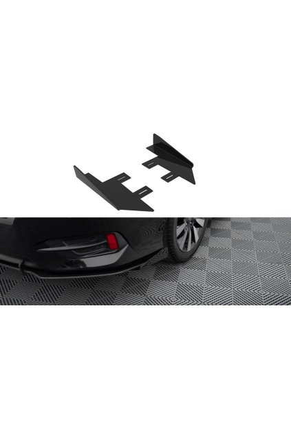 Maxton Design křidélka bočních difuzorů zad. nárazníku pro Honda Civic Mk10, plast ABS bez povrchové úpravy