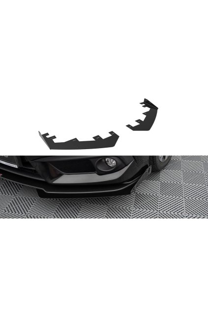 Maxton Design rohové spoilery pod přední nárazník pro Honda Civic Mk10, plast ABS bez povrchové úpravy