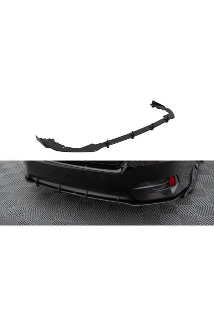 Maxton Design "Street Pro" boční difuzory pod zadní nárazník s křidélky pro Honda Civic Mk10, plast ABS bez povrchové úpravy, s černou a červenou linkou