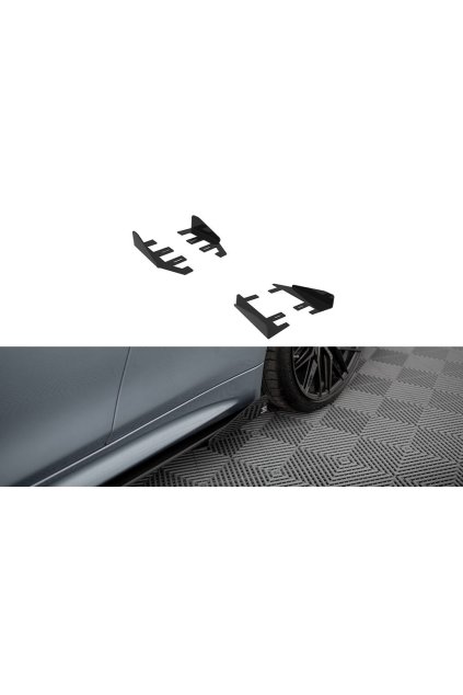 Maxton Design křidélka bočních difuzorů pro BMW řada 4 F32, plast ABS bez povrchové úpravy, Coupe M-Pack