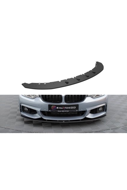 Maxton Design "Street Pro" spoiler pod přední nárazník pro BMW řada 4 F32, plast ABS bez povrchové úpravy, s červenou linkou, Coupe M-Pack
