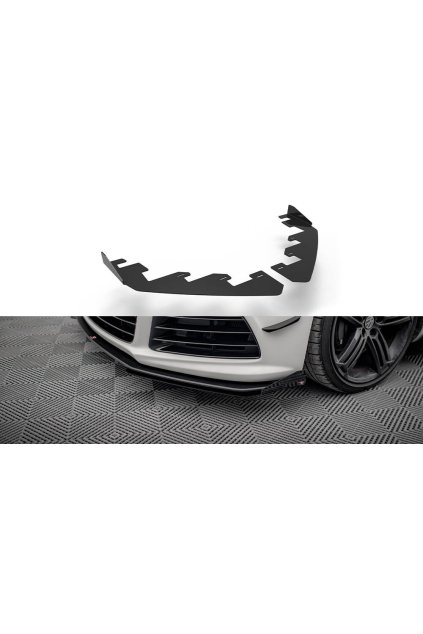 Maxton Design rohové spoilery pod přední nárazník pro Volkswagen Scirocco R Mk3, plast ABS bez povrchové úpravy