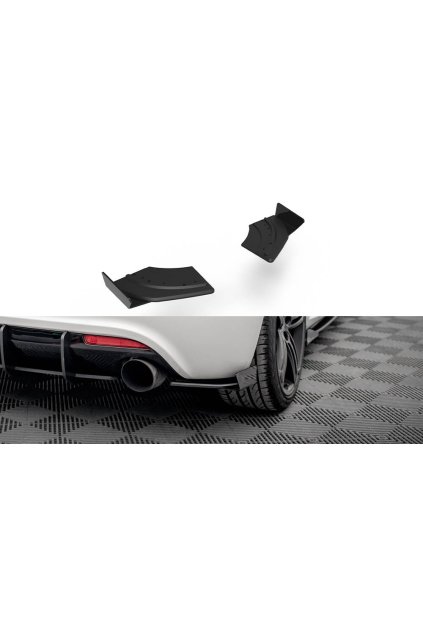 Maxton Design "Street Pro" boční difuzory pod zadní nárazník s křidélky pro Volkswagen Scirocco R Mk3, plast ABS bez povrchové úpravy