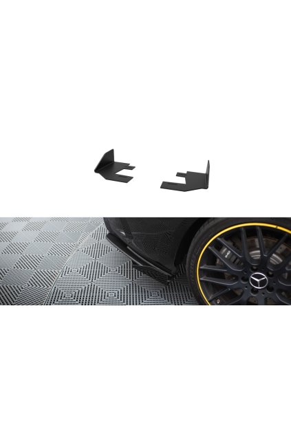 Maxton Design křidélka bočních difuzorů zad. nárazníku pro Mercedes CLA C 117 Facelift 45 AMG, plast ABS bez povrchové úpravy