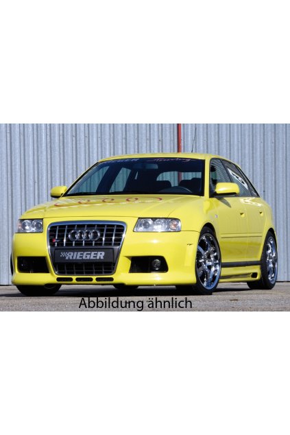 Rieger přední nárazník pro Audi A3 8L 3-dvéř., 5-dvéř., plast ABS bez povrchové úpravy, pro orig. masku Audi A6, s žebrováním