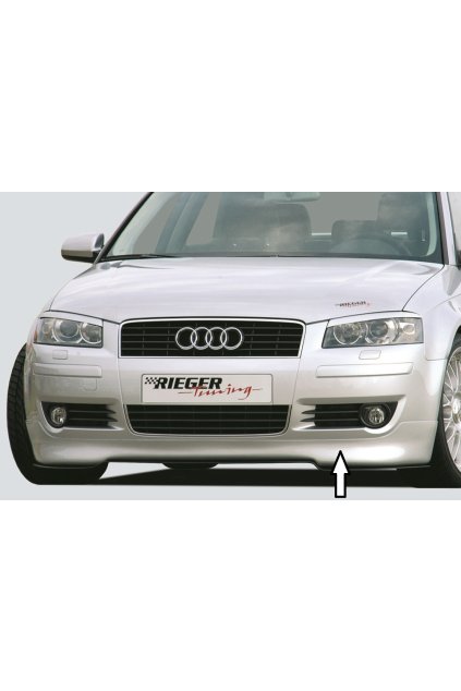 Rieger spoiler pod přední nárazník pro Audi A3 8P 3-dvéř. před faceliftem, r.v. -05/05, plast ABS bez povrchové úpravy