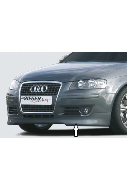 Rieger spoiler pod přední nárazník pro Audi A3 8P 3-dvéř., 5-dvéř., Sportback, r.v. 06/05-06/08, plast ABS bez povrchové úpravy