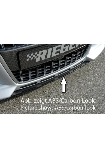 Rieger lipa pod přední nárazník Rieger pro Audi A3 8P 3-dvéř., 5-dvéř., Sportback, 06/05-06/08, plast ABS bez povrchové úpravy