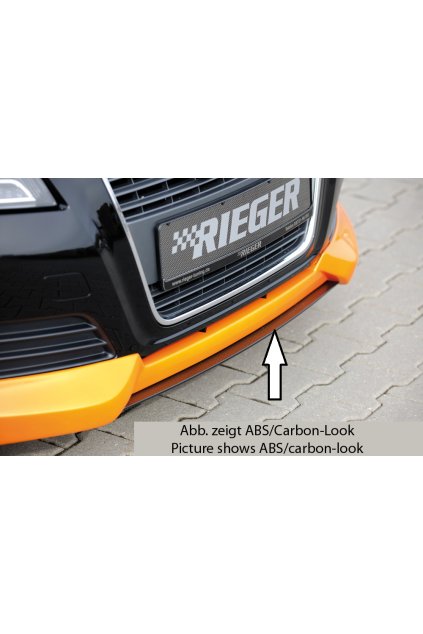 Rieger lipa pod přední nárazník Rieger pro Audi A3 8P 3-dvéř., 5-dvéř., kabriolet, Sportback po faceliftu, 07/08-, plast ABS bez povrchové úpravy