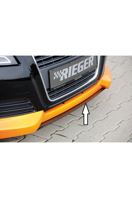 Rieger lipa pod přední nárazník Rieger pro Audi A3 8P 3-dvéř., 5-dvéř., kabriolet, Sportback po faceliftu, 07/08-, plast ABS s povrchovou úpravou Carbon-Look