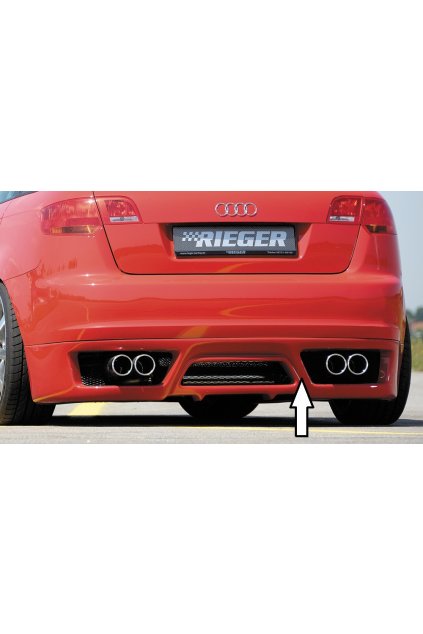 Rieger spoiler pod zadní nárazník pro Audi A3 8P 5-dvéř., Sportback před faceliftem r.v. 06/05-06/08, plast ABS bez povrchové úpravy
