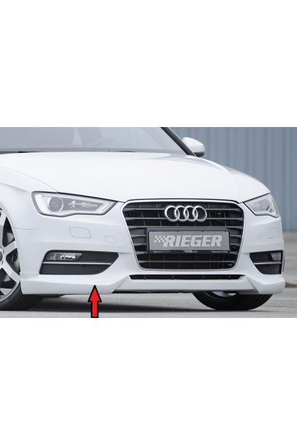 Rieger spoiler pod přední nárazník pro Audi A3 8V 3-dvéř. (hatchback 8V1), 5-dvéř. (sportback 8VA) před faceliftem, r.v. 07/12-08/16, plast ABS bez povrchové úpravy