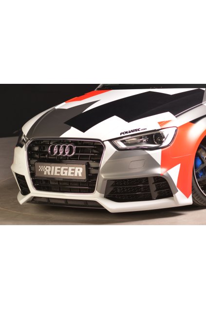 Rieger přední nárazník pro Audi A3 8V 3-dvéř. (hatchback 8V1), 5-dvéř. (sportback 8VA) před faceliftem, plast ABS bez povrchové úpravy, pro vozy s ostřikovači světlometů