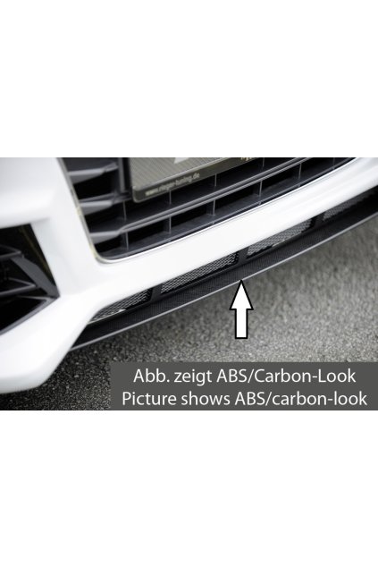 Rieger lipa pod přední nárazník Rieger pro Audi A3 8V 3-dvéř. (hatchback 8V1), 5-dvéř. (sportback 8VA) před faceliftem, 07/12-08/16, plast ABS bez povrchové úpravy, pod přední nárazník Rieger obj. kód K 00056790/91/92/93