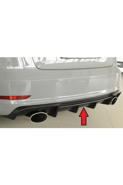 Rieger vložka zadního nárazníku pro Audi A3 S3 8V 3-dvéř. (convertible 8V7), 5-dvéř. (sedan 8VS) před faceliftem, plast ABS bez povrchové úpravy