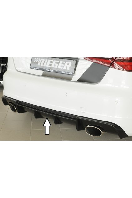 Rieger vložka zadního nárazníku pro Audi A3 S3 8V 3-dvéř. (hatchback 8V1), 5-dvéř. (sportback 8VA) před faceliftem, plast ABS bez povrchové úpravy