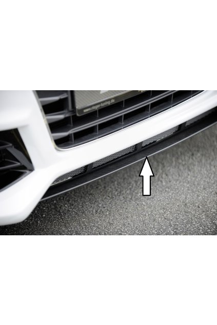 Rieger lipa pod přední nárazník Rieger pro Audi A3 S3 8V 3-dvéř. (hatchback 8V1), 5-dvéř. (sportback 8VA) před faceliftem, 05/13-08/16, plast ABS s povrchovou úpravou Carbon-Look