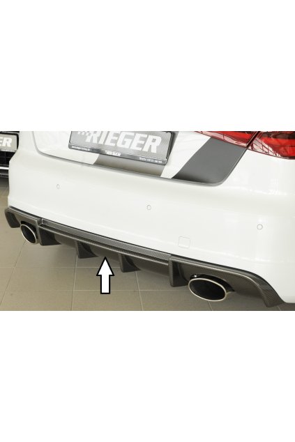 Rieger vložka zadního nárazníku pro Audi A3 S3 8V 3-dvéř. (hatchback 8V1), 5-dvéř. (sportback 8VA) před faceliftem, plast ABS s povrchovou úpravou Carbon-Look