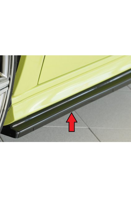 Rieger spoiler pod boční práh mont. strana levá pro Audi A3 S3 8V 5-dvéř. (sportback 8VA) vč. faceliftu, 05/13-08/16, 09/16-, plast ABS lakovaný do černé lesklé barvy