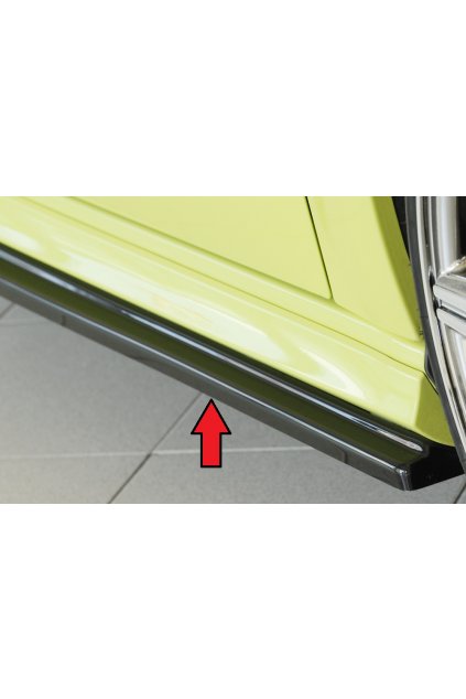Rieger spoiler pod boční práh mont. strana pravá pro Audi A3 S3 8V 5-dvéř. (sportback 8VA) vč. faceliftu, 05/13-08/16, 09/16-, plast ABS lakovaný do černé lesklé barvy