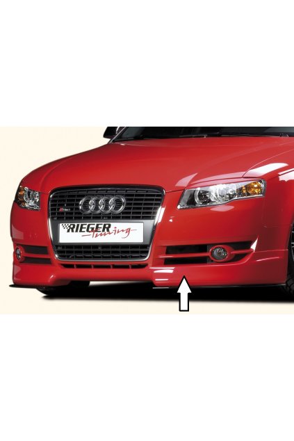 Rieger spoiler pod přední nárazník pro Audi A4 8E, 8H avant, kabriolet, sedan po faceliftu, r.v. 01/06-, 11/04-, plast ABS bez povrchové úpravy