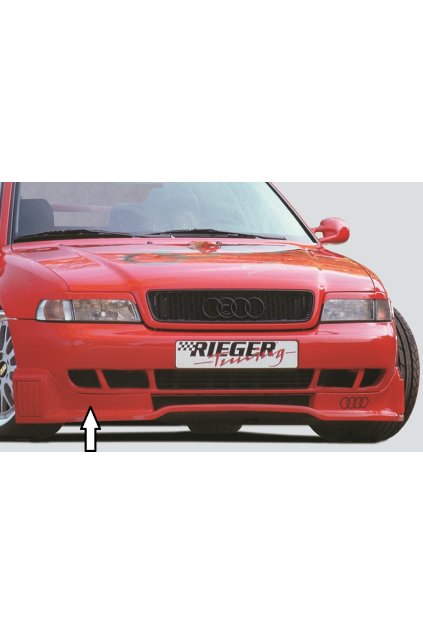 Rieger spoiler pod přední nárazník pro Audi A4 B5 avant, sedan, r.v. 11/94-98, plast ABS bez povrchové úpravy, r.v. 11/1994-1998, vč. dvoudílného spodního krytu