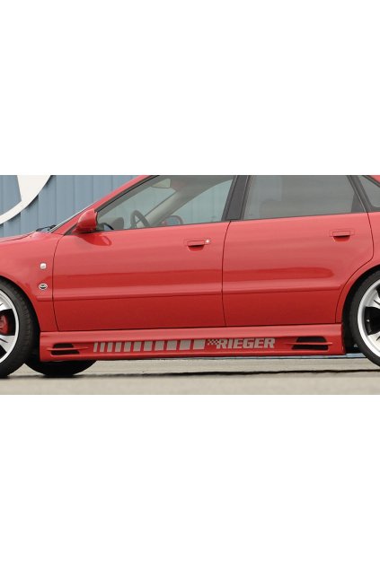 Rieger boční práh mont. strana levá pro Audi A4 B5 avant, sedan, r.v. 11/94-98, 99-12/00, plast ABS bez povrchové úpravy, s prolisem, s prolisem a dvěma výřezy