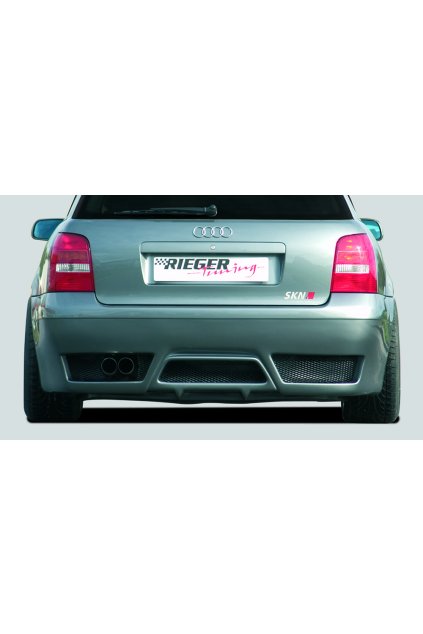 Rieger zadní nárazník pro Audi A4 B5 avant, plast ABS bez povrchové úpravy, bez žebrování, pro vozy bez parkovacího asistenta (PDC)