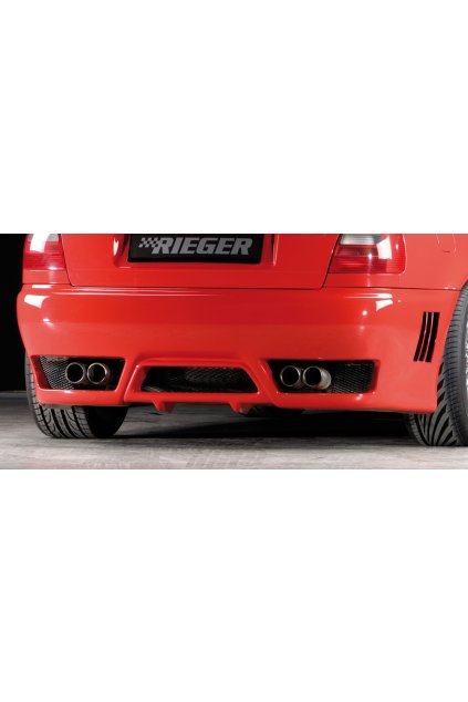 Rieger zadní nárazník pro Audi A4 B5 avant, plast ABS bez povrchové úpravy, s žebrováním, pro vozy bez parkovacího asistenta (PDC)