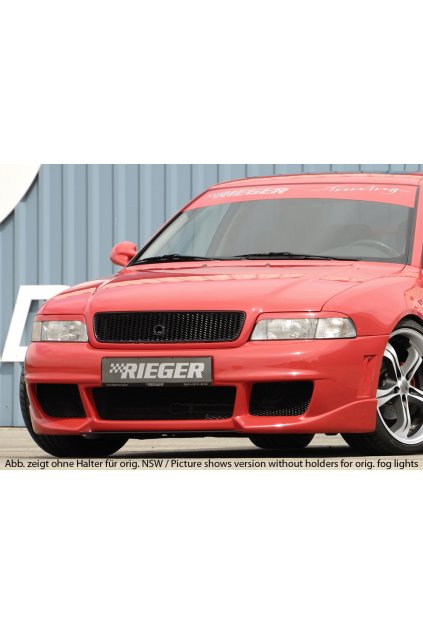 Rieger přední nárazník pro Audi A4 B5 avant, sedan, plast ABS bez povrchové úpravy, s držáky originálních mlhových světel, mimo S4