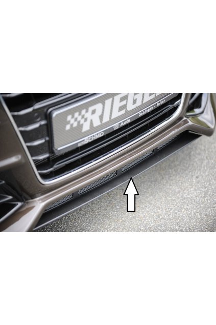 Rieger lipa pod přední nárazník Rieger pro Audi A4 S4 B8, B81 avant, sedan před faceliftem, 11/08-12/11, plast ABS s povrchovou úpravou Carbon-Look, pod přední nárazník Rieger obj. kód K 00055524/25/26/27