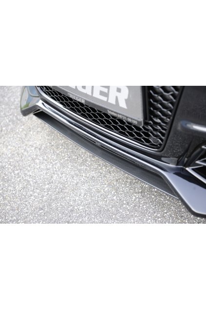 Rieger lipa pod přední nárazník Rieger pro Audi A4 S4 B8, B81 avant, sedan po faceliftu, 01/12-, plast ABS s povrchovou úpravou Carbon-Look, pod přední nárazník Rieger obj. kód K 00055540/41/42/43/44/45/46/47