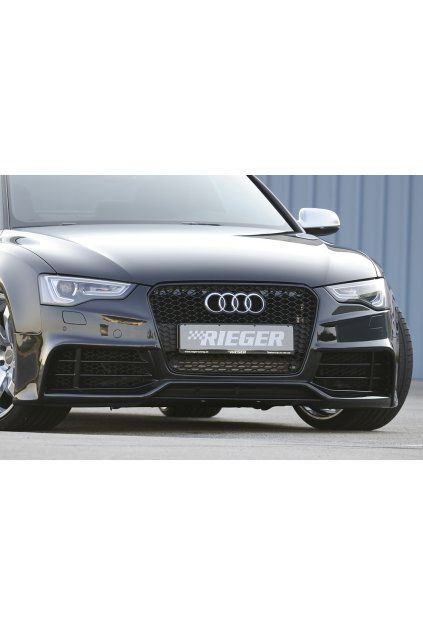 Rieger přední nárazník pro Audi A5 B8, B81 kabriolet, kupé, Sportback po faceliftu, plast ABS bez povrchové úpravy, pro vozy bez ostřikovačů světlometů a parkovacího asistenta (PDC)